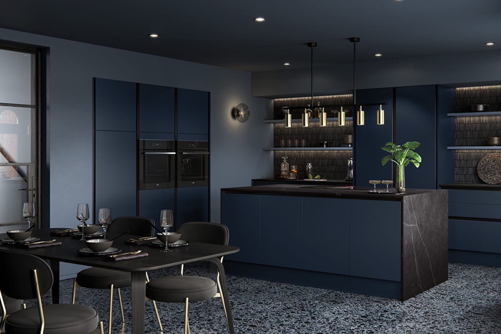 Navy Kitchen Ideas Navy Dark Blue Kitchen Inspiration Magnet